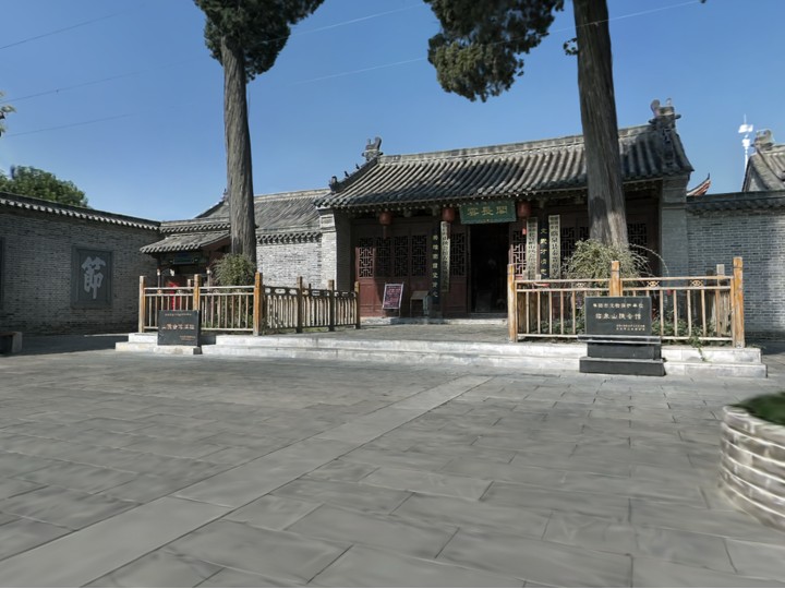 传统寺庙庭院的照片级三维重建，用于场景复刻与数字存档。