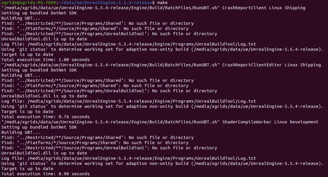 使用 make 编译 UnrealEditor 源码目标