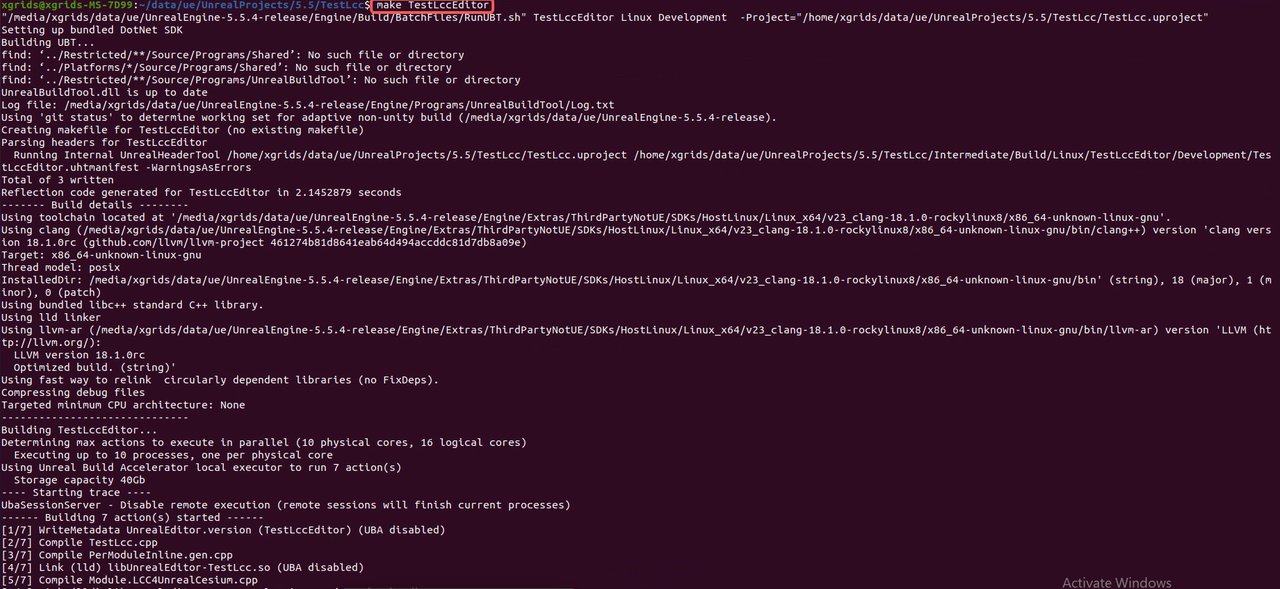 在 Linux 终端中使用项目 Makefile 编译 Editor 目标