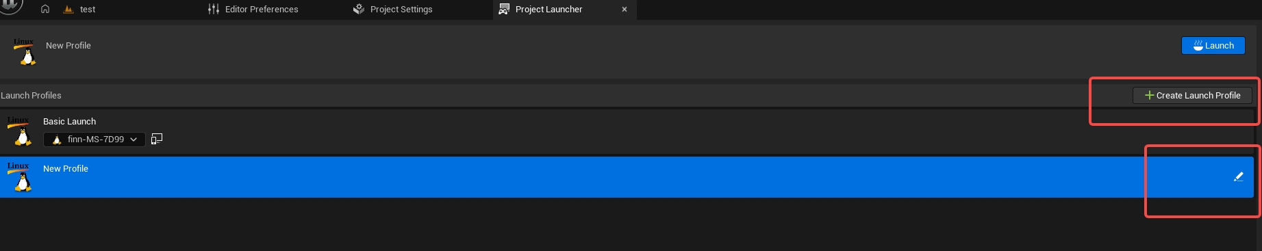 Project Launcher でカスタムの起動プロファイルを作成する