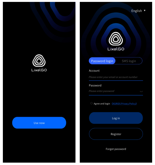 Launch screen and sign-in screen