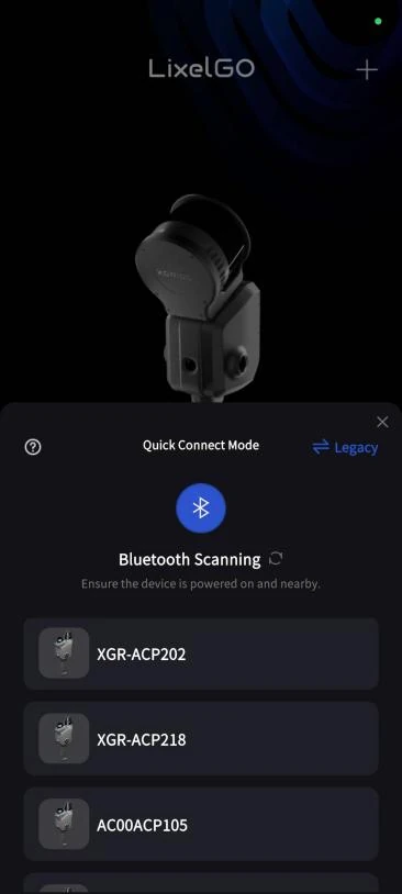 Bluetooth scanning and device selection