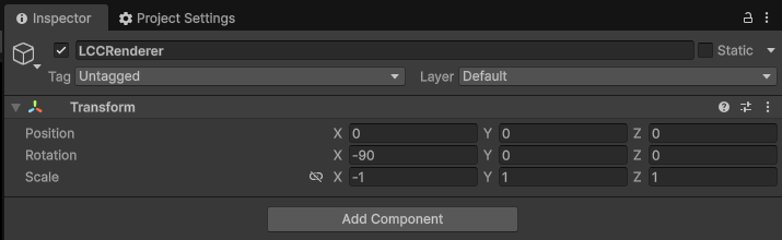 创建 LCCRenderer 并设置 Transform