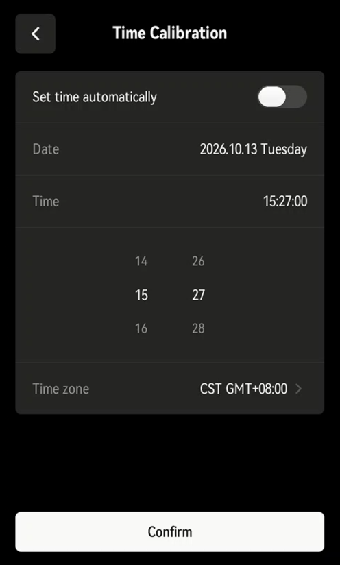Set the date and time