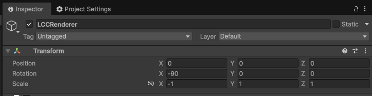 创建 LCCRenderer 并设置 Transform